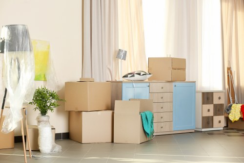 Removal van in Brompton supporting a local home move