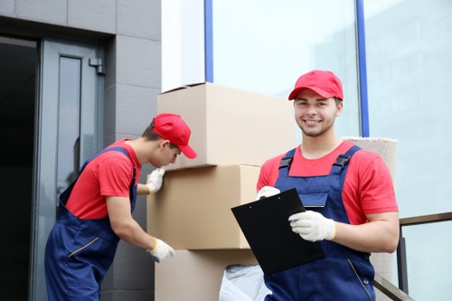 Removal team preparing a Brompton home move