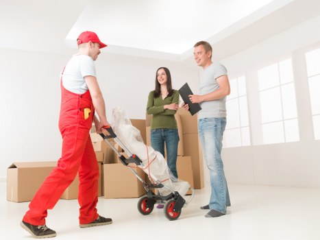 Professional van loading furniture for a Brompton relocation