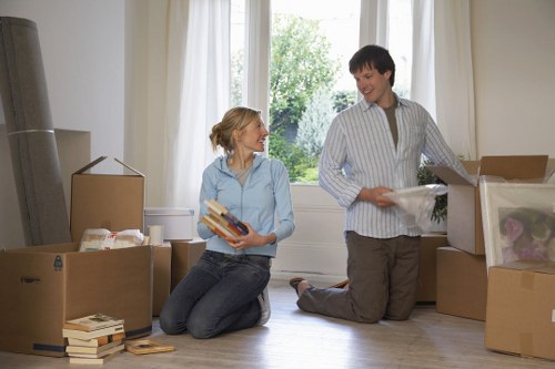 Variety of packing materials and cartons for Brompton relocation